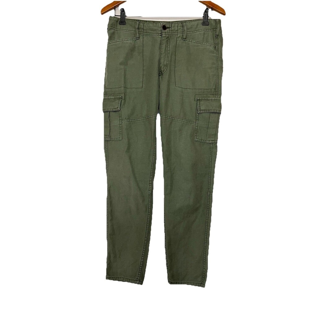 Abercrombie & Fitch Womens 27 Ames Slim Boyfriend Pants Green Cotton Skinny
